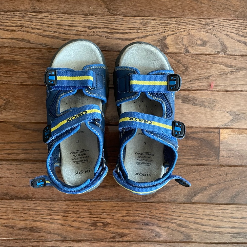 GEOX BLUE/YELLOW STRAP SANDALS